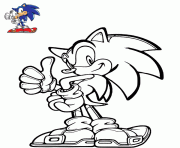 sonic le herisson aux yeux verts dessin à colorier